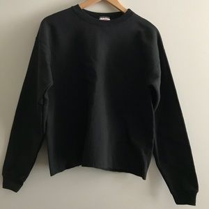 SOLD Black cropped crewneck